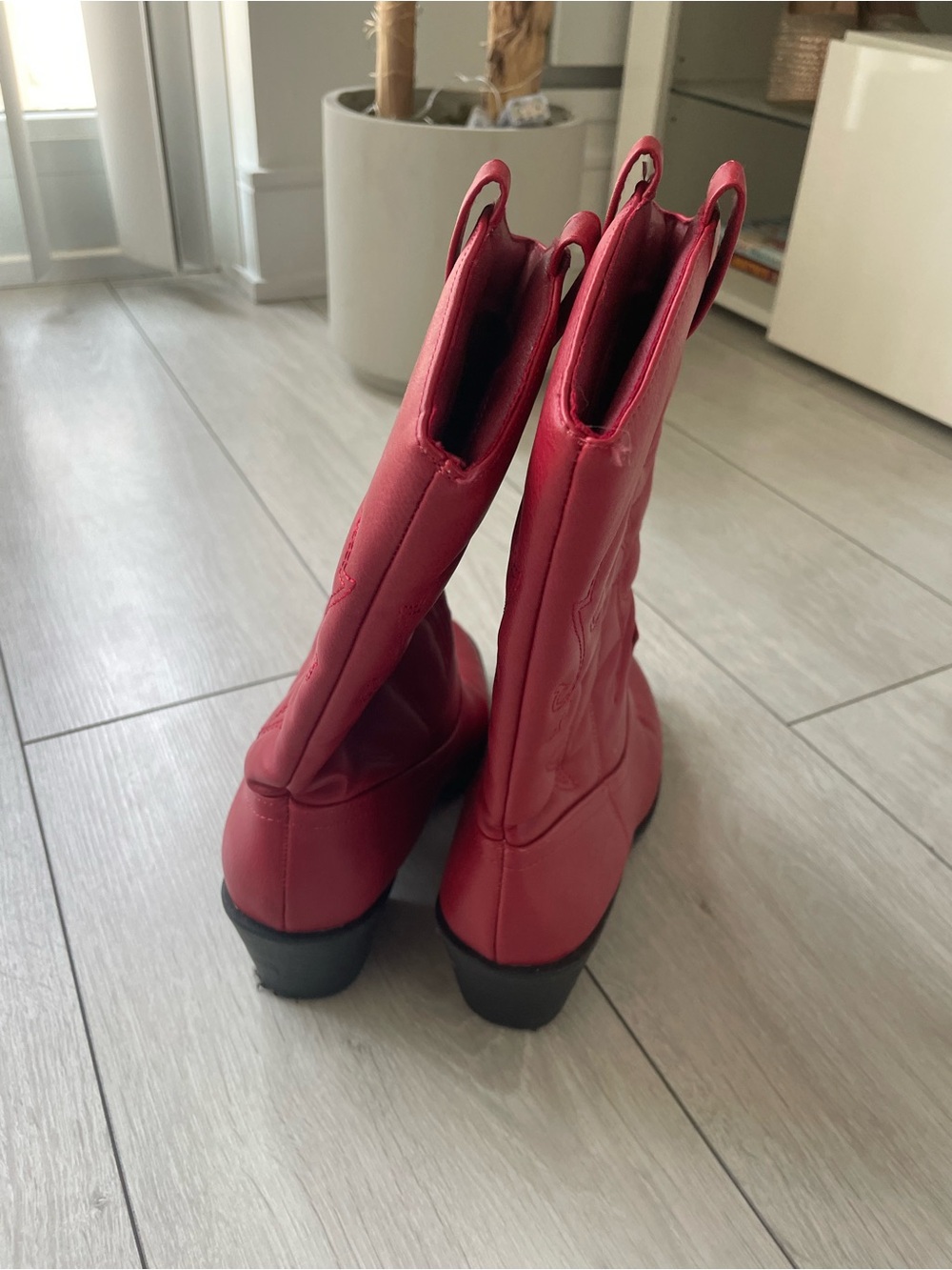 Red Western Mid-Calf Boots - Women - Picture 4 of 4